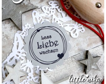 Stempel    Lass Liebe wachsen RINGS heart