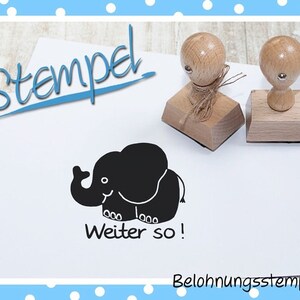 Stempel Schule Belohnung Elefant Lehrerstempel personalisiert Bild 2