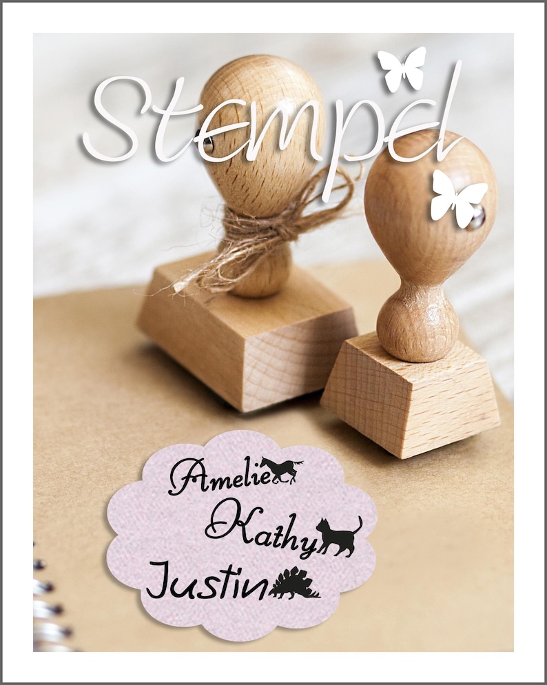 Stempel Kind Name verschiedene Motive Bild 1