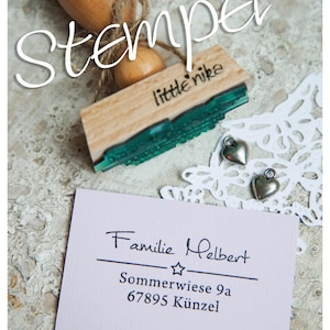 Stempel FAMILIE Adressstempel STAR personalisiert image 1