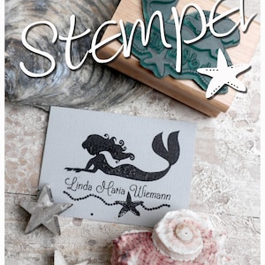 Stempel Name Under the sea Meerjungfrau * Einschulung * Schulanfang