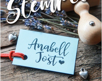 Stempel Kind  Name Namensstempel mit Herz  Einschulung Schulstart