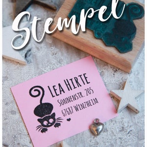 Stempel Adresse  KATZE  Adressstempel