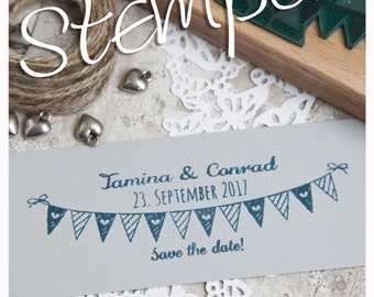 Stempel Hochzeit Safe the date  Wimpel