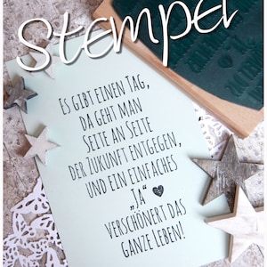 Stempel Hochzeit   Seite An Seite   Xxl Serie Hip Hochzeitsspruch personalisiert
