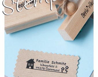 Stempel FAMILIE Häuschen Adressstempel