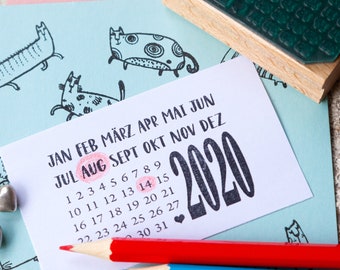 Stempel für dein BULLET Journal - Kalender zum Ankreuzen - Kalenderstempel - save the date