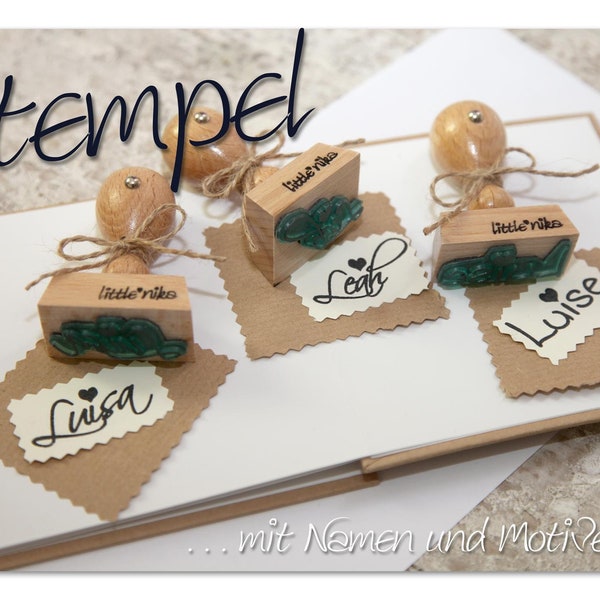 Stempel Namensstempel  Kind Name Herz