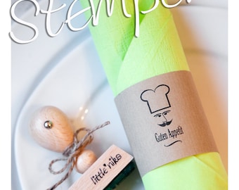 Stempel KOCH Guten  Appetit für die Tischdeko