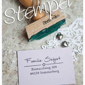 Stempel FAMILIE Adressstempel STAR personalisiert image 2