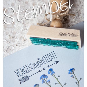 Stempel Freundschaft  VERGISSmeinNICHT Gastgeschenk
