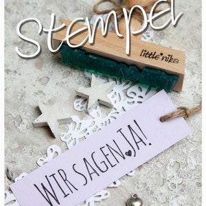 Stempel Hochzeit   Wir sagen JA   HIP