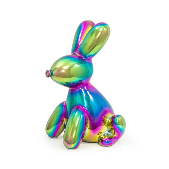Made By Humans Balloon Monkey Money Bank Cool and Unique Ceramic Piggy Bank with High-Gloss Finish Pink