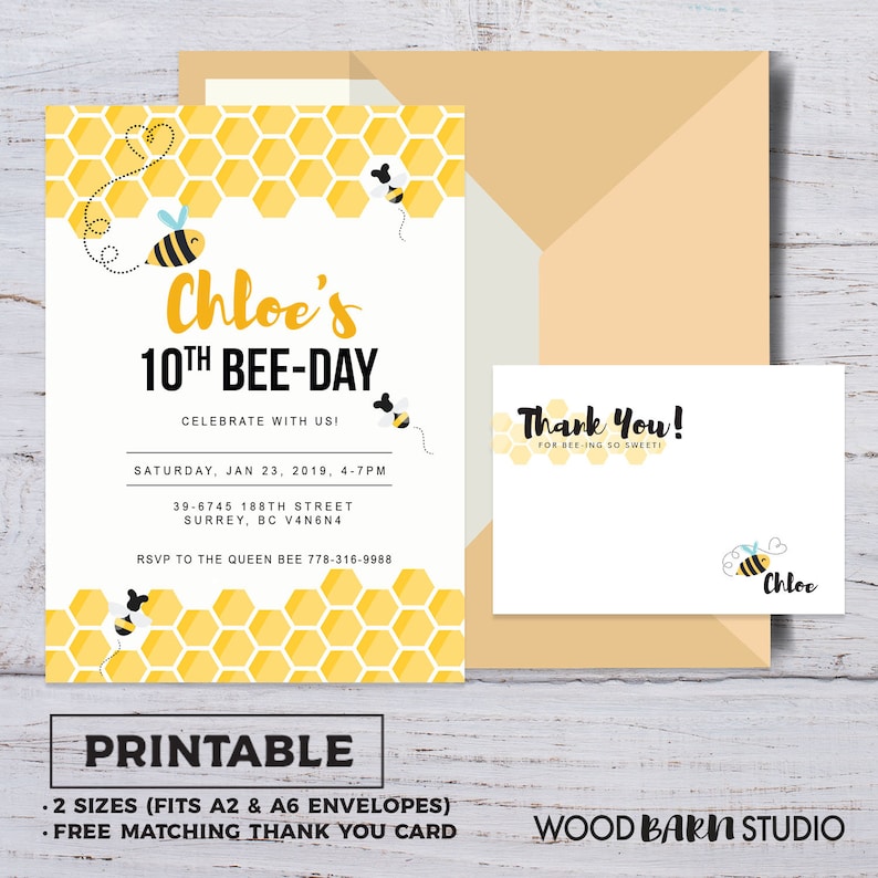 Bee Working day Invite Template, Bumble Bee Birthday Invitation Template, Printable Bee Honeycomb Birthday Invite, Printable, Do it yourself, Thank Yourself Card graphic relating to Free Printable Bee Template named Bee Working day Invite Template, Bumble Bee Birthday Invitation Template, Printable Bee Honeycomb Birthday Invite, Printable, Do it yourself, Thank Your self Card