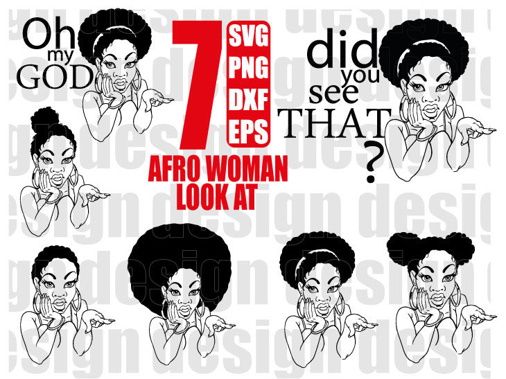 Download afro woman svg black woman funky woman afro girl black | Etsy
