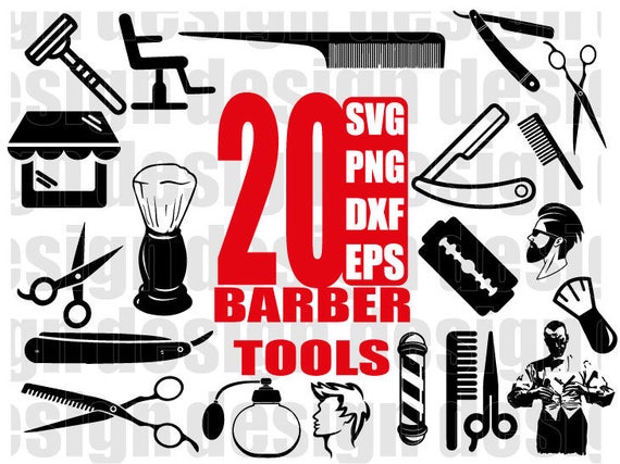 Barber Svg Barber Tools Svg Shop Hairdresser Toolkit Svg Etsy