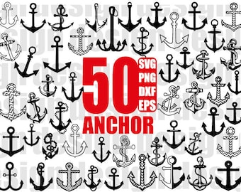 ANCHOR SVG, anchor clipart, nautical svg, anchor file, anchor Cut Files, svg dxf eps png Silhouette Cricut Transfer, Cutting Machine
