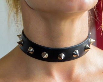 Leather choker,coffin choker,Goth choker,gothic,vampire,punk,slave collar,goth,spiked choker,vampire,coffin,Ships from Europe