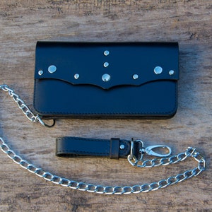 Mens wallet,Leather wallet,Gothic wallet,Chain wallet, Long wallet,Biker wallet chain,Victorian wallet,Vampire wallet