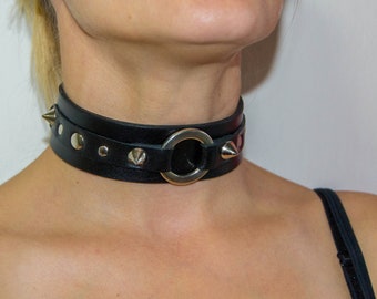 Leather choker,coffin,Goth choker, gothic,vampire,punk,slave collar,goth,fetish,spiked choker,vampire,coffin,Ships from Europe