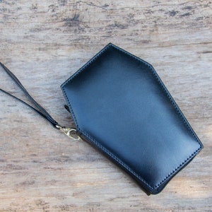 Funda de teléfono con diseño de ataúd, billetera gótica, funda de vampiro, funda de cuero, funda tipo folio, funda, funda de cuero, cartera, mujer, hombre, funda, Nosferatu