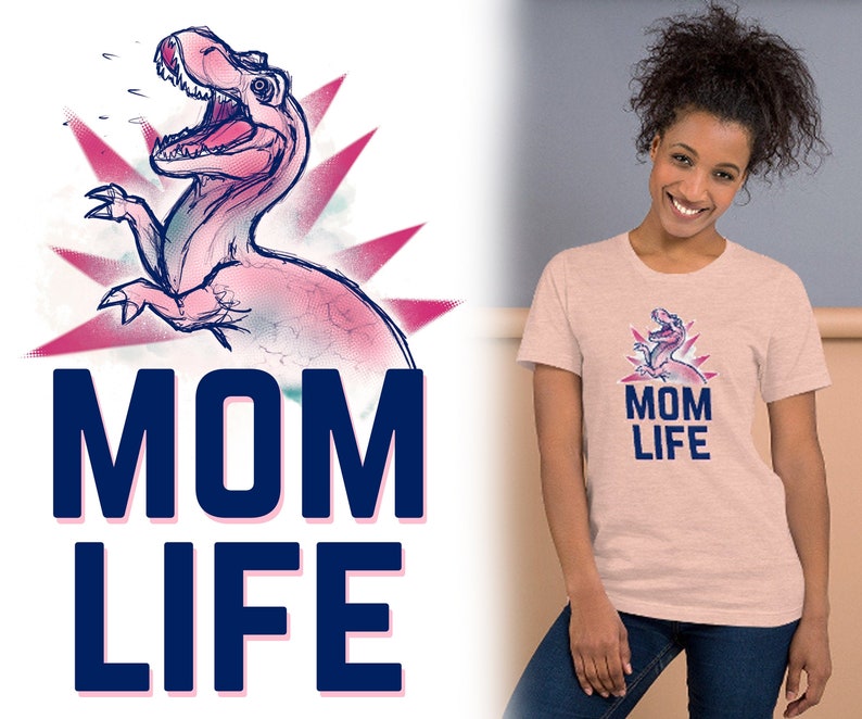 MOM LIFE  Short-Sleeve T-Shirt  Bella  Canvas image 1