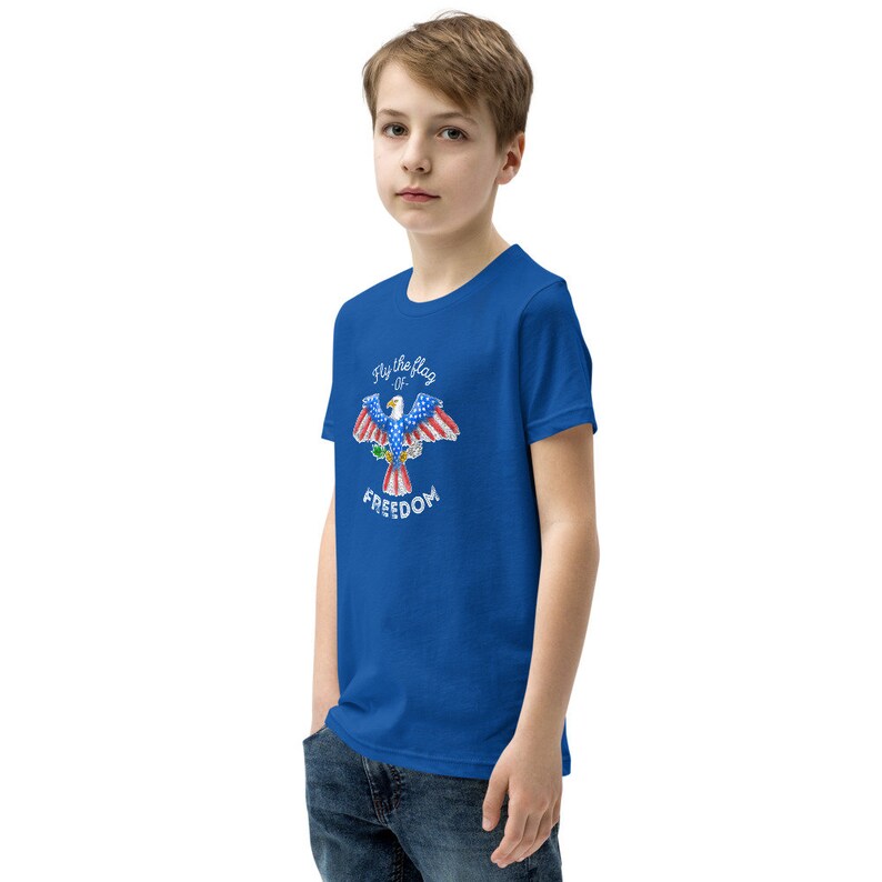 Fly the Flag of Freedom Youth Short Sleeve T-Shirt image 4