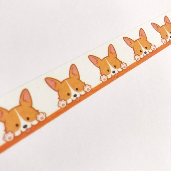 Corgi Washi Tape, Corgi Stationery, Dog Washi Tape, Corgi Gifts, Corgi Wrapping Paper, Corgi Stickers, Dog Planner, Corgi Lover, Corgi Decal