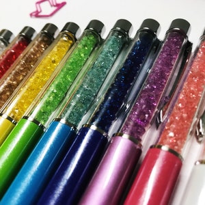 Stylo à paillettes, Stylo scintillant, Stylo diamant, Joli stylo en cristal, Stylo brillant, Livre d'or, Papeterie de mariage, Bullet Journal, Fournitures pour la rentrée