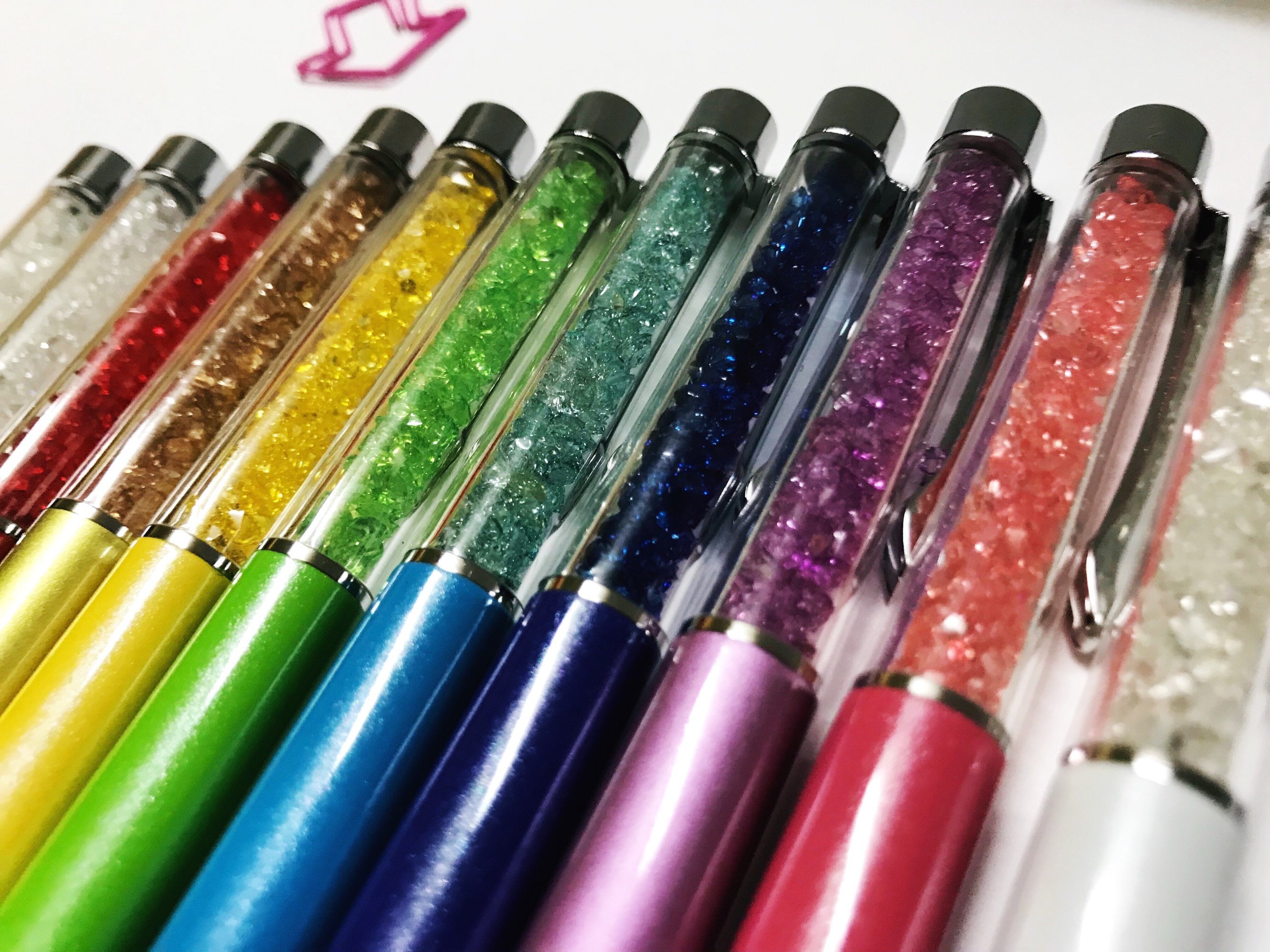 Pentel Hybrid Dual Metallic Pens, 9 Pack, Glitter Gel Pens, Gel Pen Set,  Journaling Pens, Scrapbooking Pens, Sparkly Pens 