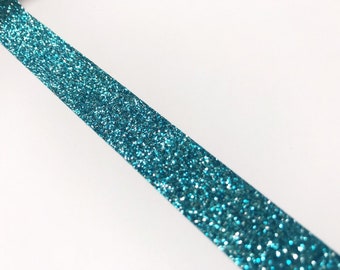 Blue Glitter Washi Tape: 15mm Scrapbook Planner Embellishment