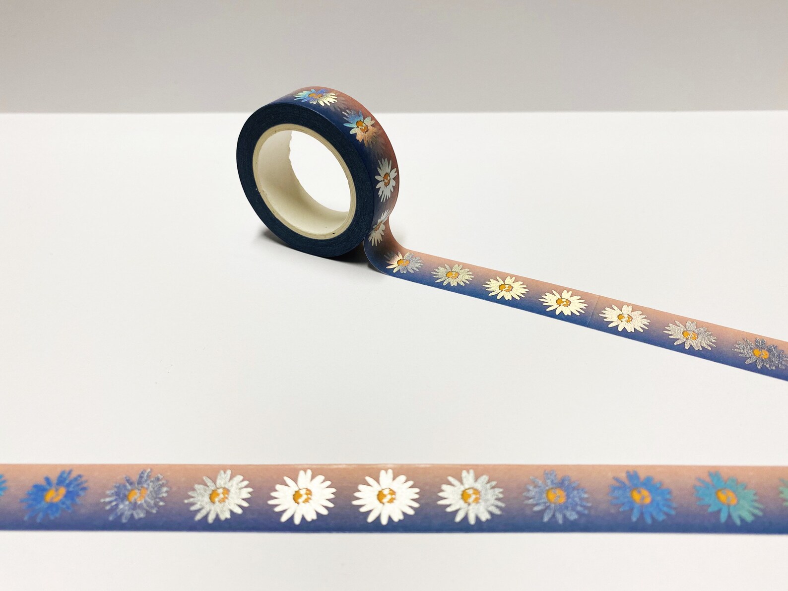 Shiny Daisy Flowers Washi Tape UK 15mm x 10 Metres Long Etsy