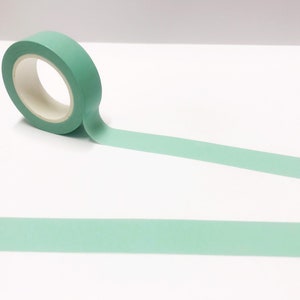 Cinta washi azul menta pastel mate, cinta azul bebé de 15 mm, Bullet Journal, planificador, washi de color sólido, cinta washi del Reino Unido, suministros para Bullet Journal