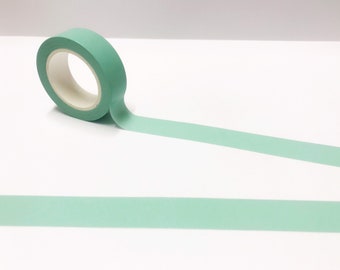 Matt Pastel Mint Blue Washi Tape, 15mm Baby Blue Tape, Bullet Journal, Planner, Solid Colour Washi, Washi Tape UK, Bullet Journal Supplies