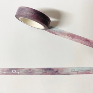 Cinta washi de hoy, planificador semanal, cinta washi de 8 mm, accesorios para bullet journal, cinta washi plateada, washi diario de los días de la semana