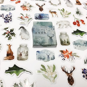 Pegatinas navideñas, conjunto de pegatinas del planificador, pegatinas del diario de balas, pegatinas Washi, pegatinas de Navidad Scandi, accesorios del planificador, pegatinas Bujo