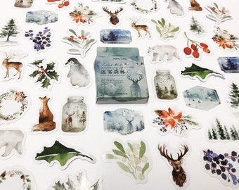 Christmas Planner Stickers: Scandi Winter Nature Bujo Set