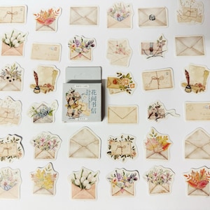 Blumen Aufkleber, Floral Aufkleber, PenPal Aufkleber, Aufkleber Set, Scrapbook Sticker Pack, Planer Zubehör, Bullet Journal Schreibaufkleber