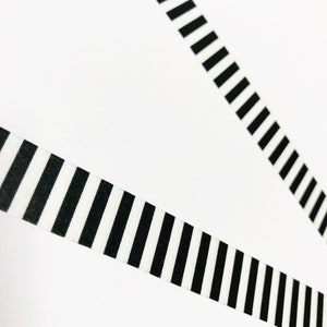 Black and White Stripe Washi Tape, Stripy Washi Tape, Lines Washi Tape, Black and White Washi, Minimalist Washi, Bullet Journal, Planner image 5