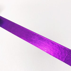Cinta Washi púrpura brillante, cinta Washi de lámina púrpura lisa, Washi de lámina púrpura de 15 mm, accesorios de diario de balas, cinta de diario, suministros de planificador