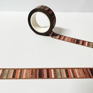 Cinta washi para libros, cinta washi de 15 mm, planificador de lectura, cinta washi para biblioteca, accesorios para bullet journal, accesorios para planificadores, pegatinas para álbumes de recortes
