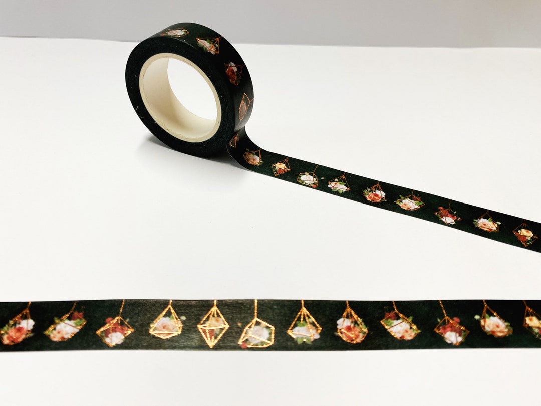 Hanging Flower Washi Tape Rose Gold Foil Washi Tape Floral Etsy