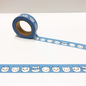 Ruban adhésif washi chat mignon, ruban adhésif Washi chat ninja, ruban d'emballage pour amoureux des chats, fournitures de scrapbooking, bullet journal, agenda, papeterie chat