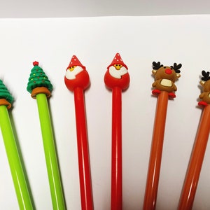 Pluma de adorno de Navidad, pluma de Papá Noel, pluma de reno, pluma de árbol de Navidad, suministros de álbum de recortes, planificador de plumas de diario de balas, Navidad