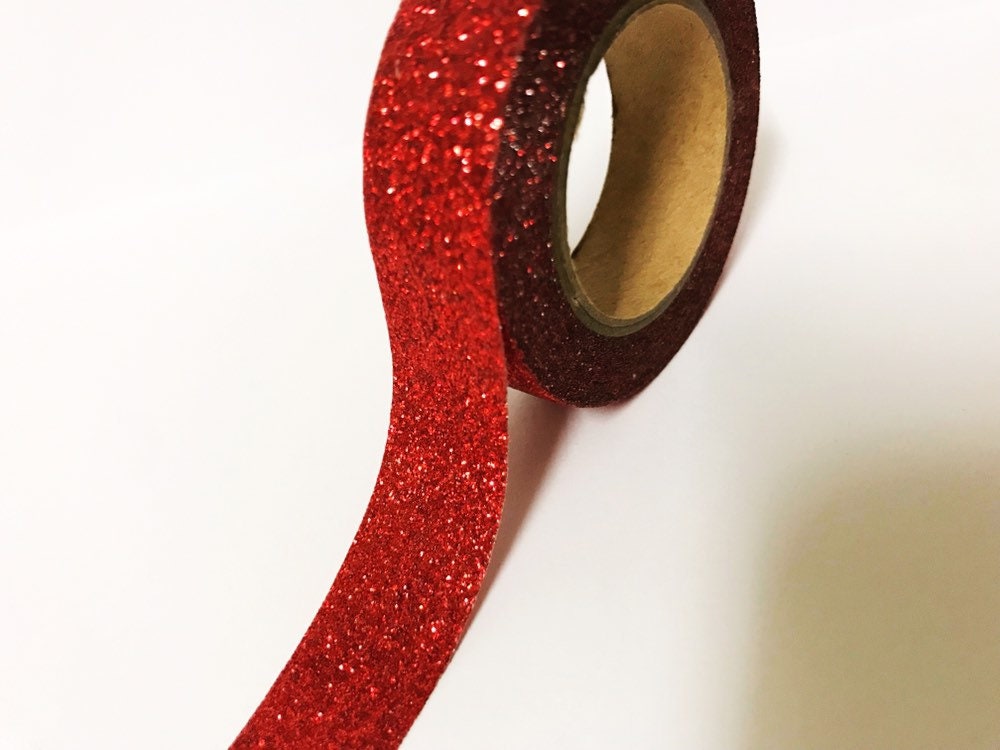 Sparkle Red Glitter Washi Tape