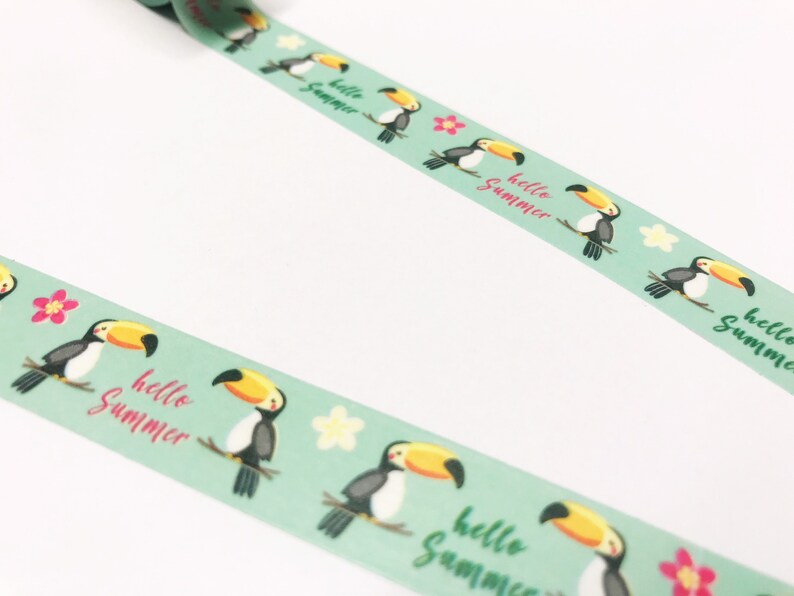 Bullet Journal Animal Washi Tape Planner Cute School Supplies Summer Toucan Washi Tape Hello Summer Washi Tape Nature Washi