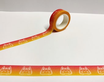 Glitter Cat Washi Tape, Cat Washi Tape, Cat Lover Wrapping Tape, Scrapbook Supplies, Bullet Journal, Planner, Cat Stationery