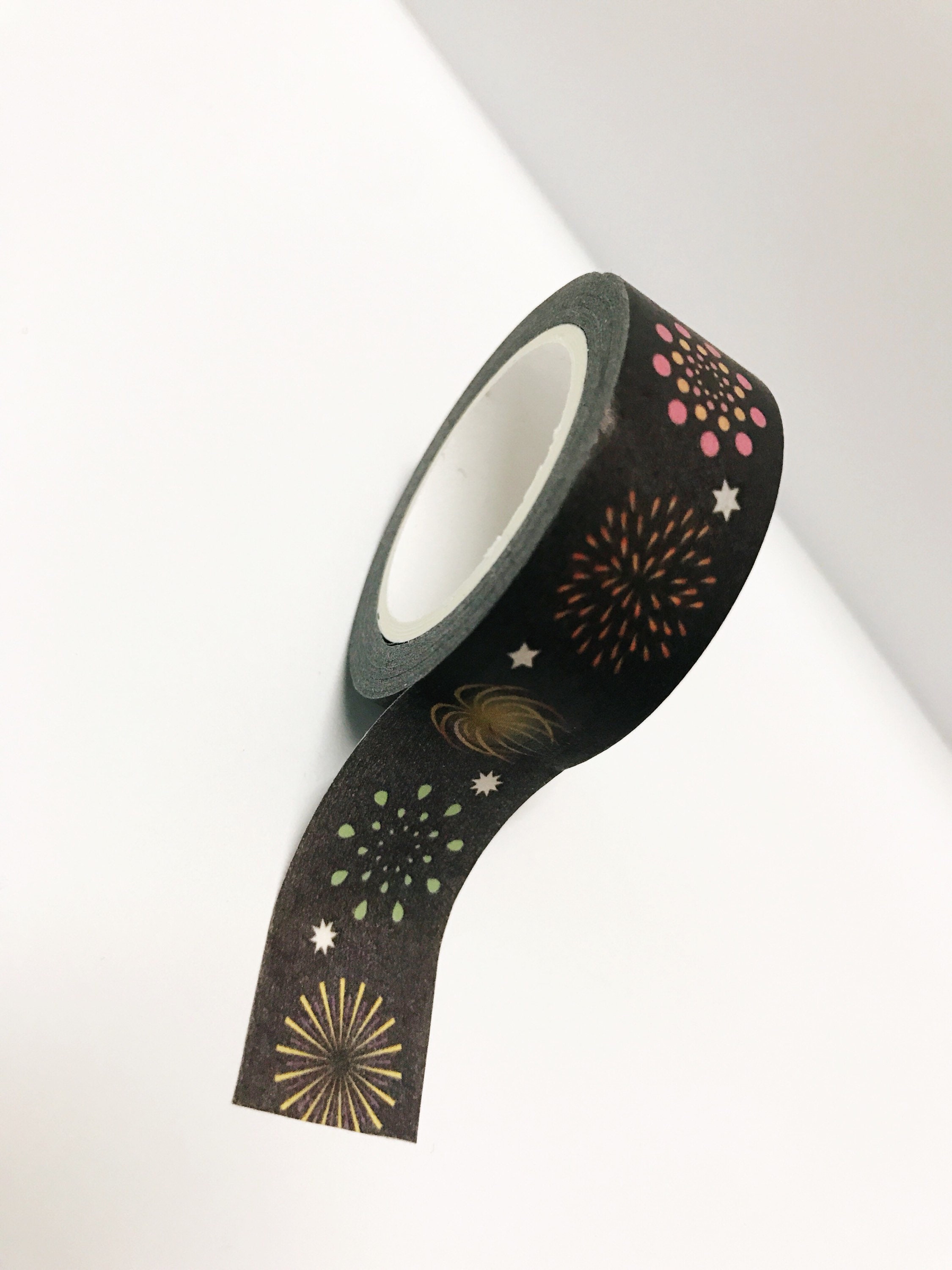 Fireworks Washi Tape 15mm x 5M long UK Bonfire Night Decorative Maski…