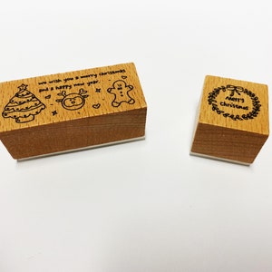 Stempel Frohe Weihnachten,Stempel Weihnachten,Stempel Weihnachten,Weihnachtsbasteln,Stempel,Weihnachtsbaum Rentier Lebkuchenmann Tintenstempel,