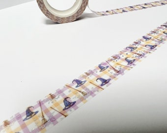 Witches Hat Washi Tape: Silver Foil Halloween Planner Tape